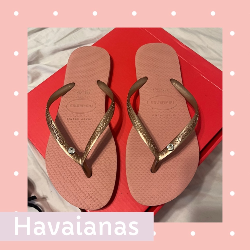 Havaianas Blush and Bronze Flip Flops